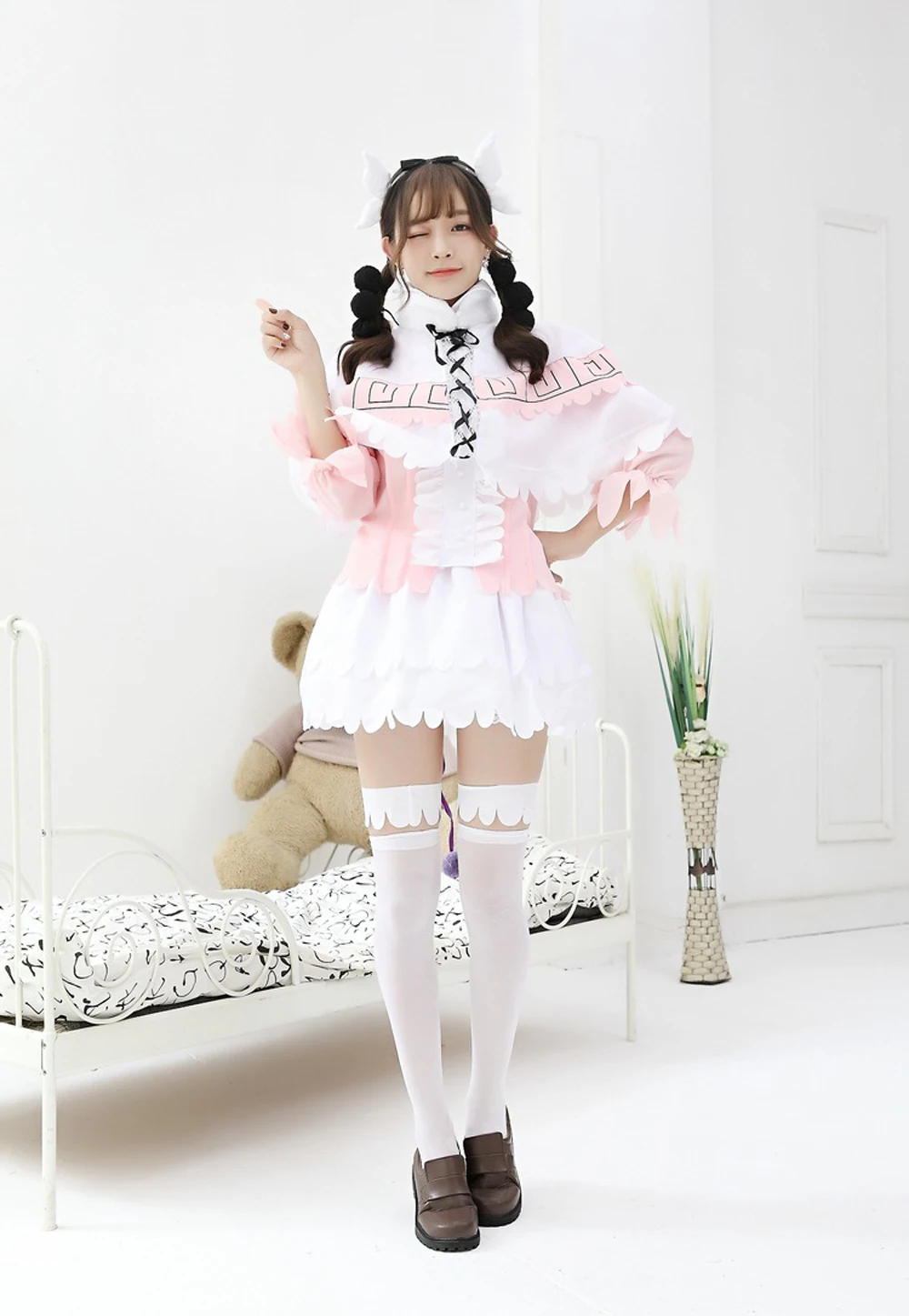 VEVEFHUANG Kobayashi-san Chi No Maid Dragon Kamui Kanna парики градиент косплей Peluca волосы рожки с орнаментом головной убор аксессуары