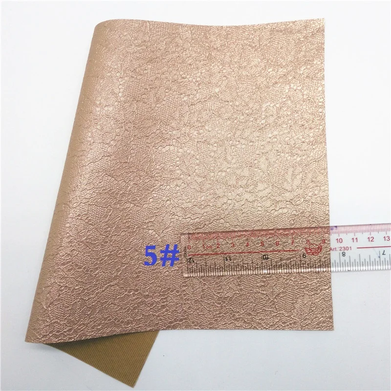 Glitterwishcome 21X29 см A4 размер винил для бантов кружево тиснение искусственная ткань, синтетическая искусственная кожа листы для бантов, GM608A - Цвет: 5