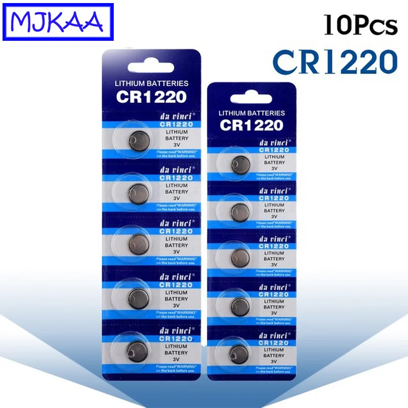 10 шт./упак. CR1220 3V литиевая батарейка DL1220 BR1220 LM1220 батарейки CR 1220 для часов