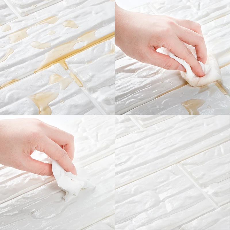 

DIY 3D Brick PE Foam Wall Stickers Panels Room Decal Stone Decoration Embossed Living Room Kids Safty Bedroom Home Decor