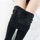 Леггинсы женские, с высокой талией, на флисе, Осень-зима