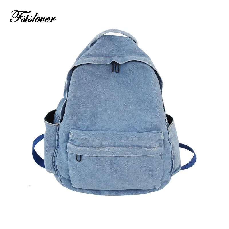 Джинсовые рюкзаки для мужчин и женщин школьные сумки девочек подростков