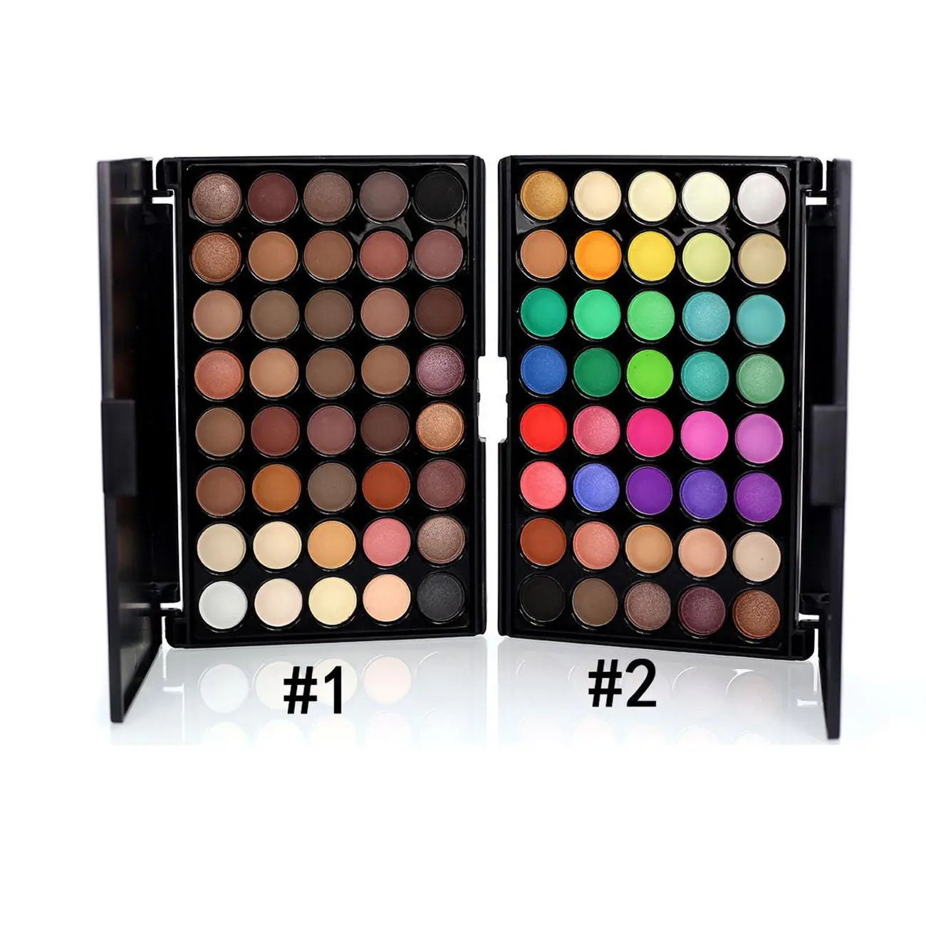 40 цветов Палитра теней для век #2/#1 перламутровая Косметика Натуральный Матовый