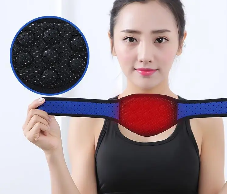 

Tourmaline Neoprene Neck Support Brace Magnetic Therapy Wrap Protect Band Tourmaline Heating Pads For Neck Pain