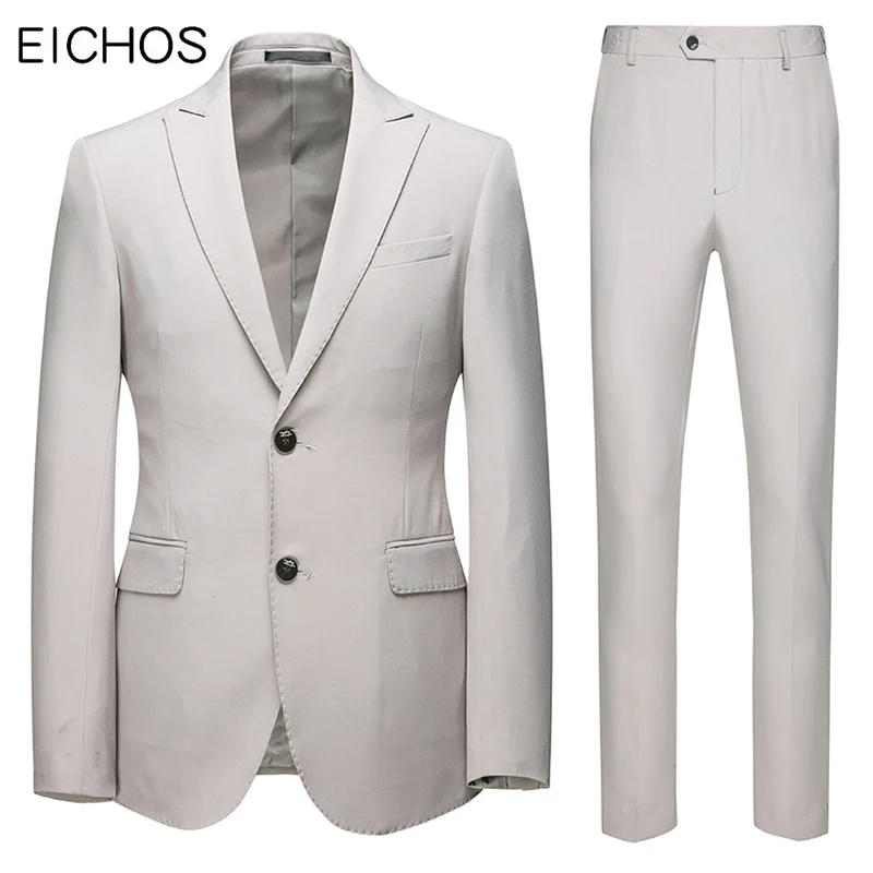 Мужской свадебный костюм деловой смокинг из 2 предметов пиджак жениха + штаны