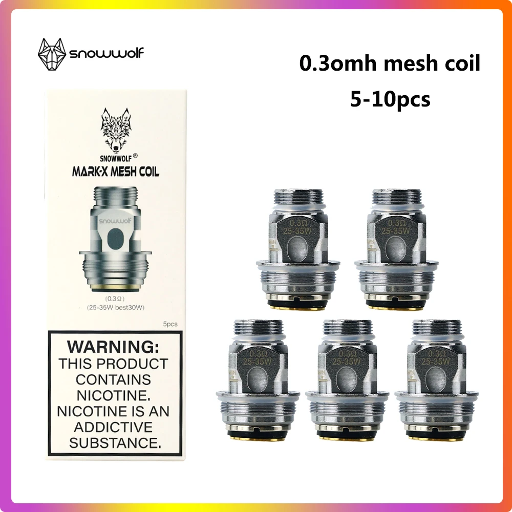 5 шт./упак. оригинальный Snowwolf Mark-х сетка Головка Катушки 0.3ohm электронная сигарета
