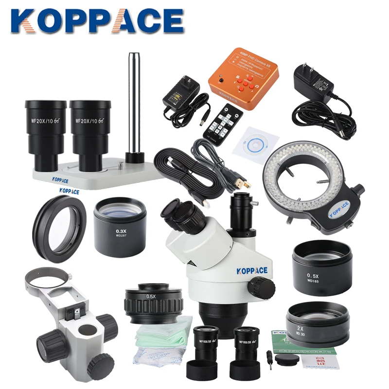 Промышленный видеомикроскоп KOPPACE 2 1x 180X электронный микроскоп 40 миллионов