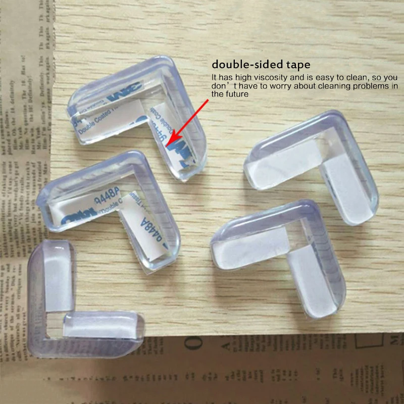 4pcs Transparent Baby Anti-collision Angle Child Silicone Safety Protector Table Corner Protection From Children Home Decoration | Дом и сад