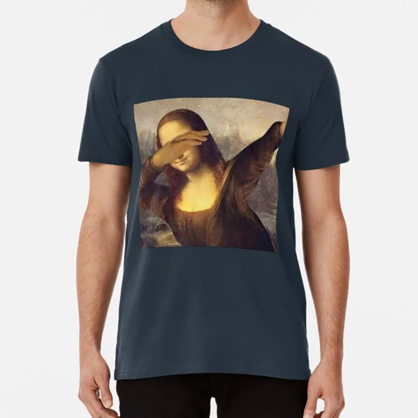 Тёмно-синий Mona lisa, футболка для вытирания, mona lisa, начесывание, monalisa mona lisa dab, наклейки dab, футболки, толстовка, на которой изображено движение Дэб, dab, ipjone - Цвет: Тёмно-синий