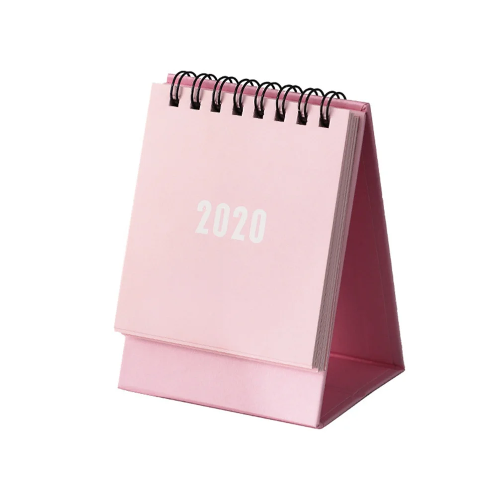 

3 Pcs Mini 2020 Desktop Calendar DIY Art Crafts Desktop Simple Style Coil Calendar Home Office School Desk Decoration Memo Gifts