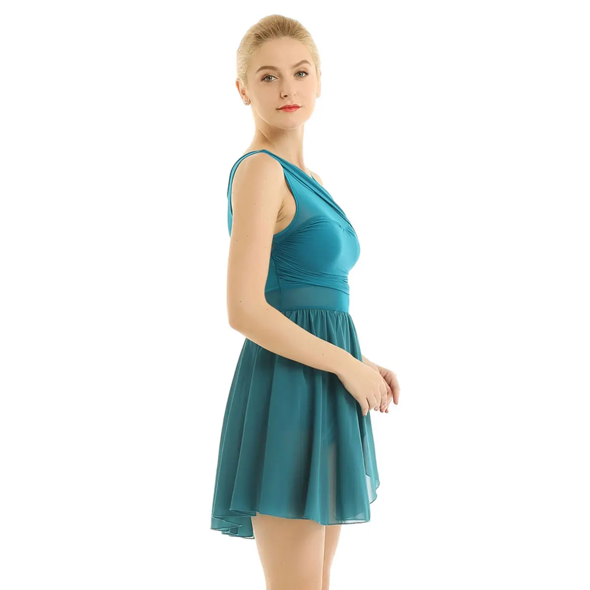 MSemis Для женщин Взрослый вырезанное асимметричное шифоновое платье для балета