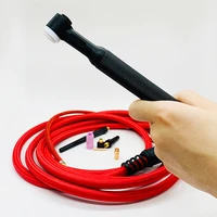 wp9f 4m red super soft hose braided air cooled complete tig welding torch 35 50 connector