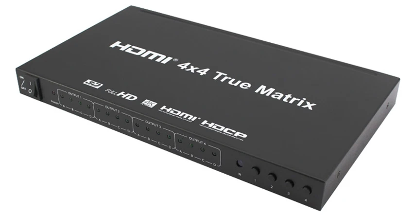 HDMI матричный коммутатор 4 в 4 из 4x4 HDMI переключатель сплиттер поддержка 4 к@ 30 Гц 2 к 3D с RS232 orIR пульт дистанционного управления для HDTV ps4 PS3