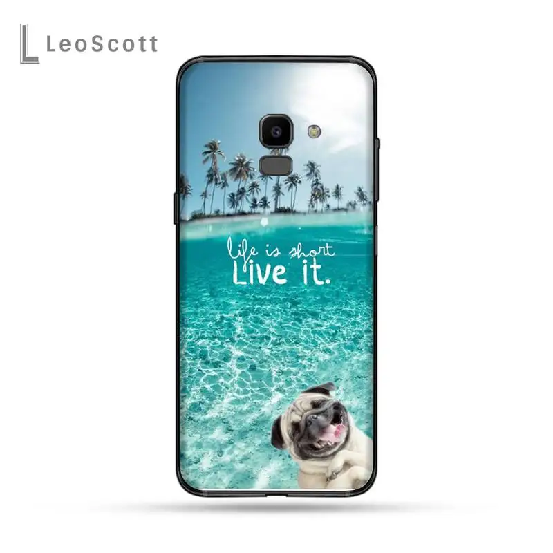 

Pug French Bulldog beach sunset Phone Case For Samsung Galaxy J2 J4 J5 J6 J7 J8 2016 2017 2018 Prime Pro plus Neo duo