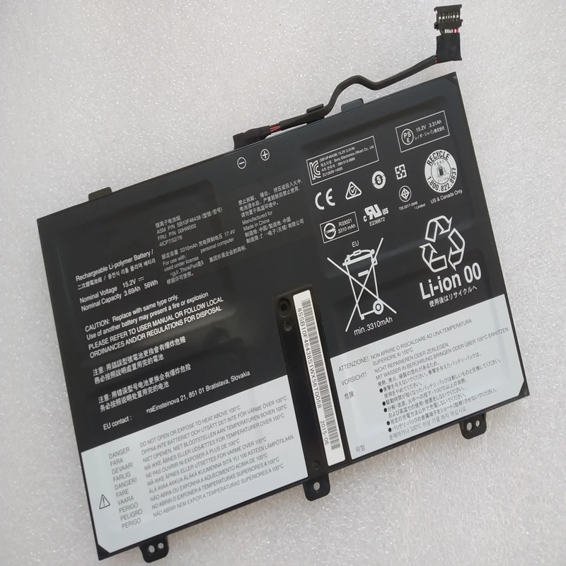 Nieuwe Echt 00HW000 SB10F46438 Batterij Voor Lenovo Thinkpad S3 Yoga 14 4ICP7 / 52/76 Originele Laptop Batterij 15.2V 56Wh Nieuwe Echt 00HW000 SB10F46438 Batterij Voor Lenovo Thinkpad S3 Yoga 14 4ICP7 / 52/76 Originele Laptop Batterij 15.2V 56Wh
