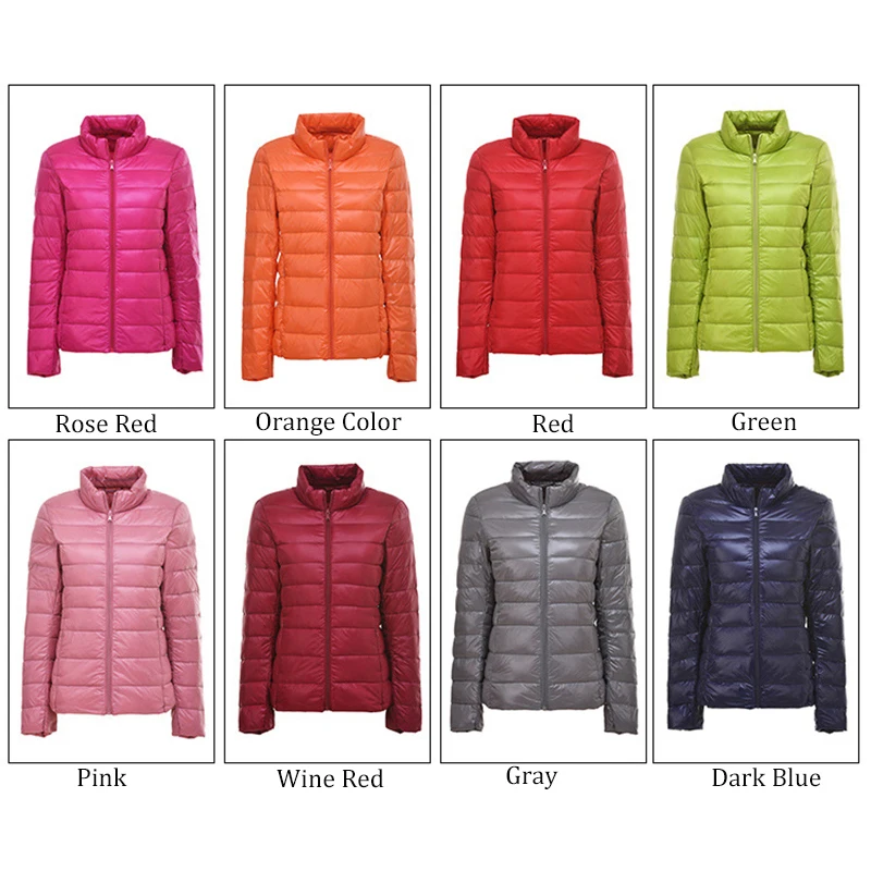 

Autumn Winter Women Thin Down Coats Female Short Jackets Solid Long Sleeve Coats Lady Casual Outerwear Slim Plus Size M-4XL