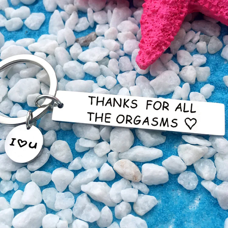 

2022 1PC Stainless Steel Inpirational Lovers Couple Keychain Birthday Pendant Gifts For Men Valentine's Day Present