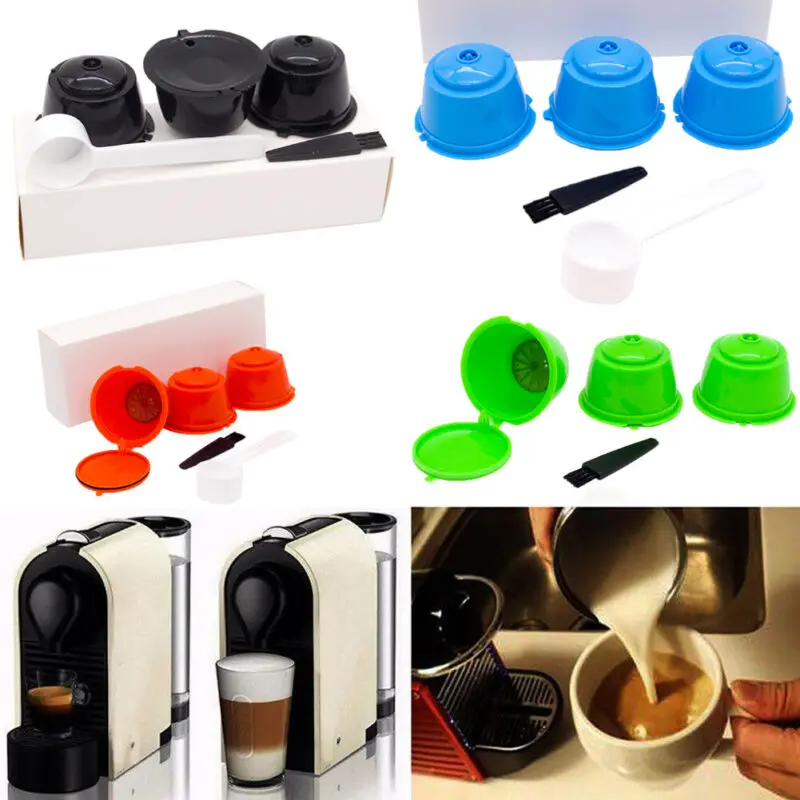 3x многоразовая кофейная капсула чашка для Dolce Gusto Nescafe набор многоразовых