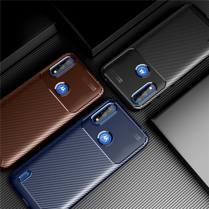 for motorola moto e7i power case bumper silicone carbon fiber cover for moto e7i power case for moto e7i e7 i power cover 6 51 free global shipping