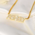 Чокер Zciti с кристаллом и именем, ожерелье, персонализированные украшения Цирконий, для женщин, ожерелье с буквами из циркония, подарок на день матери