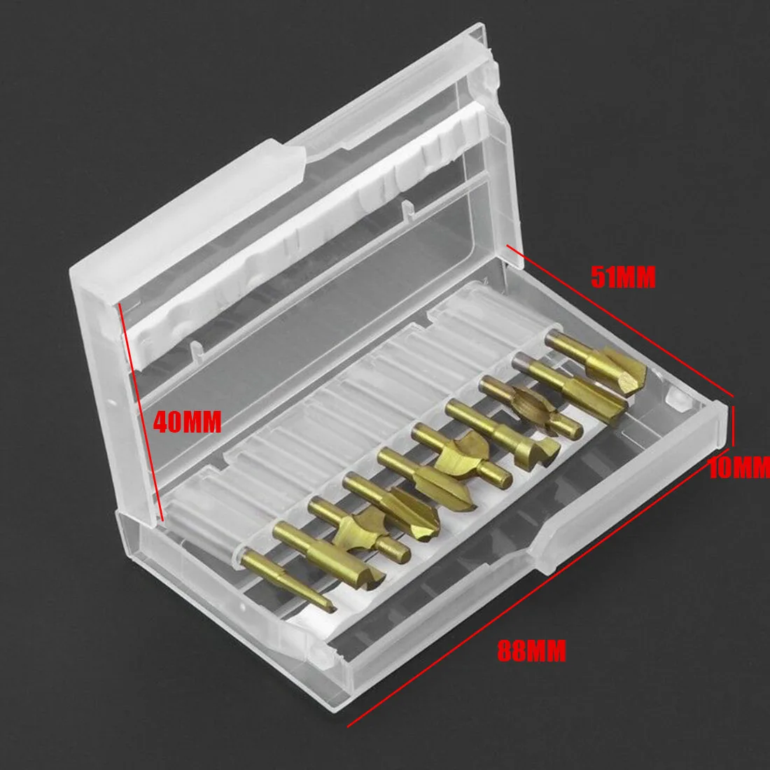 

Tool Router Bits Parts 10pcs Kit Cutters 1/8 inch Shank Titanium Coated