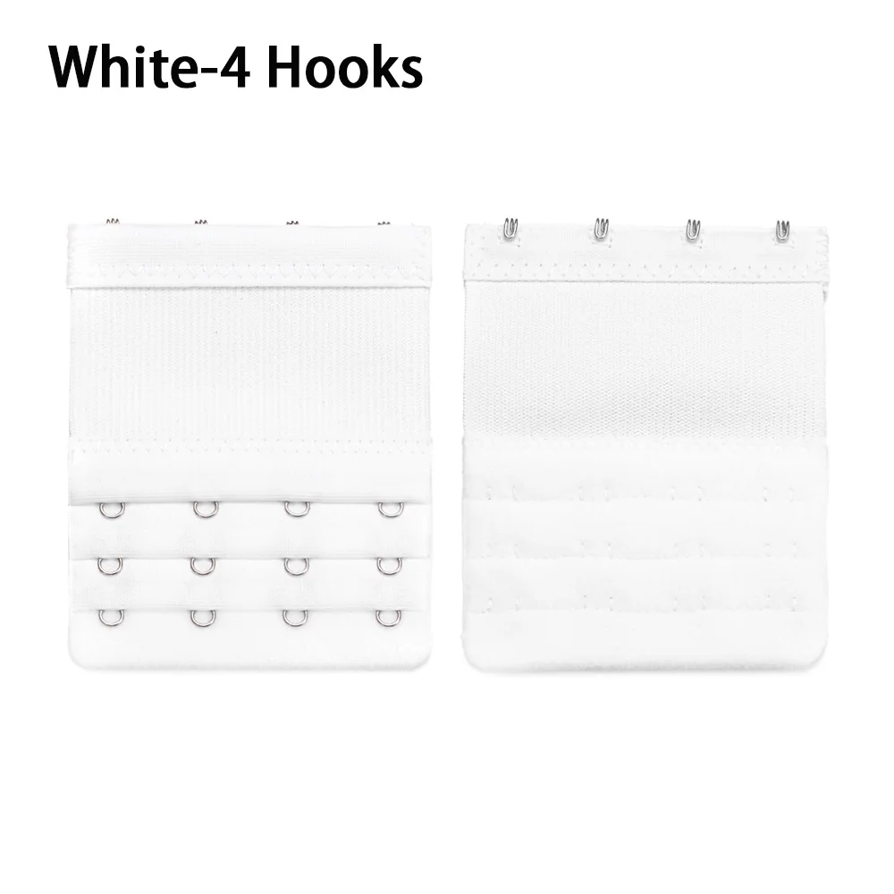 4 Hooks white 1 шт. женский многоцветный Регулируемый удлинитель для бюстгальтера Женский 2,3, 4 крючка бретельки бюстгальтера бюстгальтер на застежке расширение женские интимные аксессуары - Цвет: 4 Hooks white
