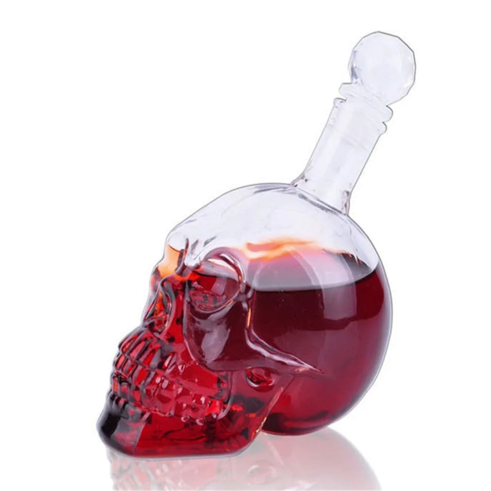 

Creative Skull Glass Whisky Vodka Wine Crystal Bottle Spirits Cups Transparent Wine Drinking Cups Bar Home Hotsale Big Sale