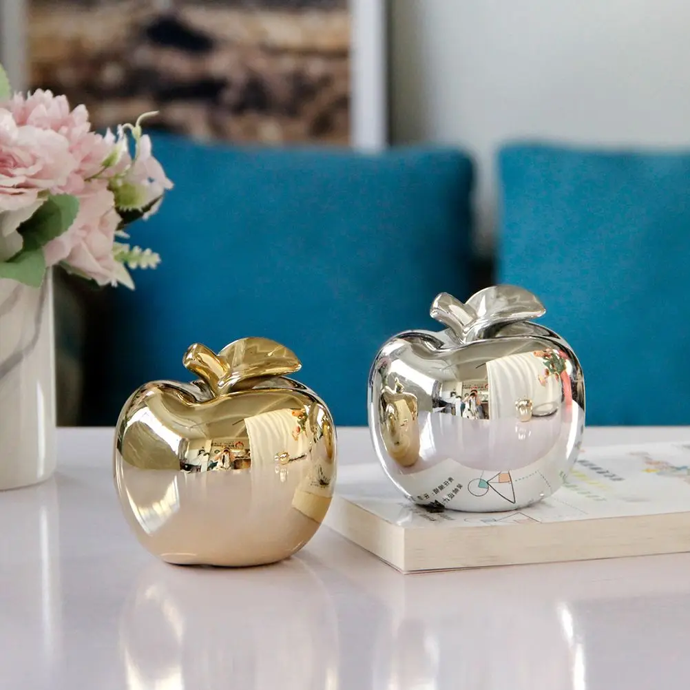 Керамическая статуэтка яблоко фигурка орнамент креативное современное