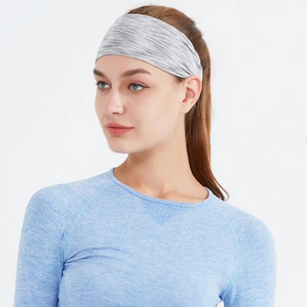 

Sport Headband High Elasticity Sweat Absorption Breathable Ice Silk Soft Women Running Hairband for Outdoor