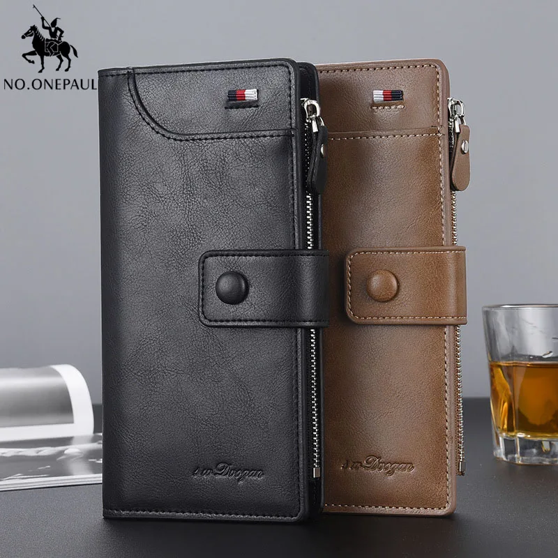 Длинный кошелек на молнии высокого качества Мужской Классический