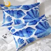 BlessLiving Seashell Pillowcase Conch Pillow Case Watercolor Blue and White Pillow Cover Ocean Beach Theme Bedding 50cmx90cm New 1
