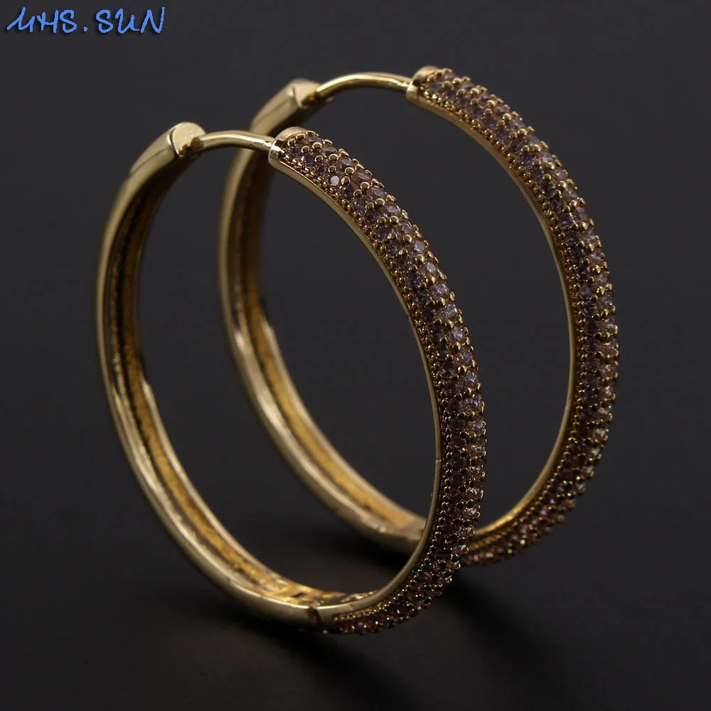 MHS.SUN Модные женские ювелирные изделия из кубического циркона золотого цвета