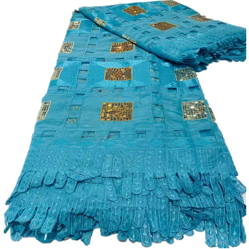 

African Sequins Lace Fabric 2021 High Quality Chiffon Lace Embroidery Nigerian Wedding Material French Lace Fabric cd82-14