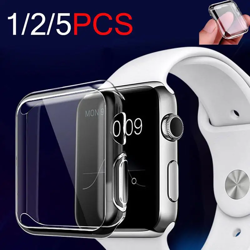 Защитный чехол Kuulee для Apple Watch 3 2 1 38 мм 42 360 прозрачный из ТПУ полный Чехол iWatch смарт