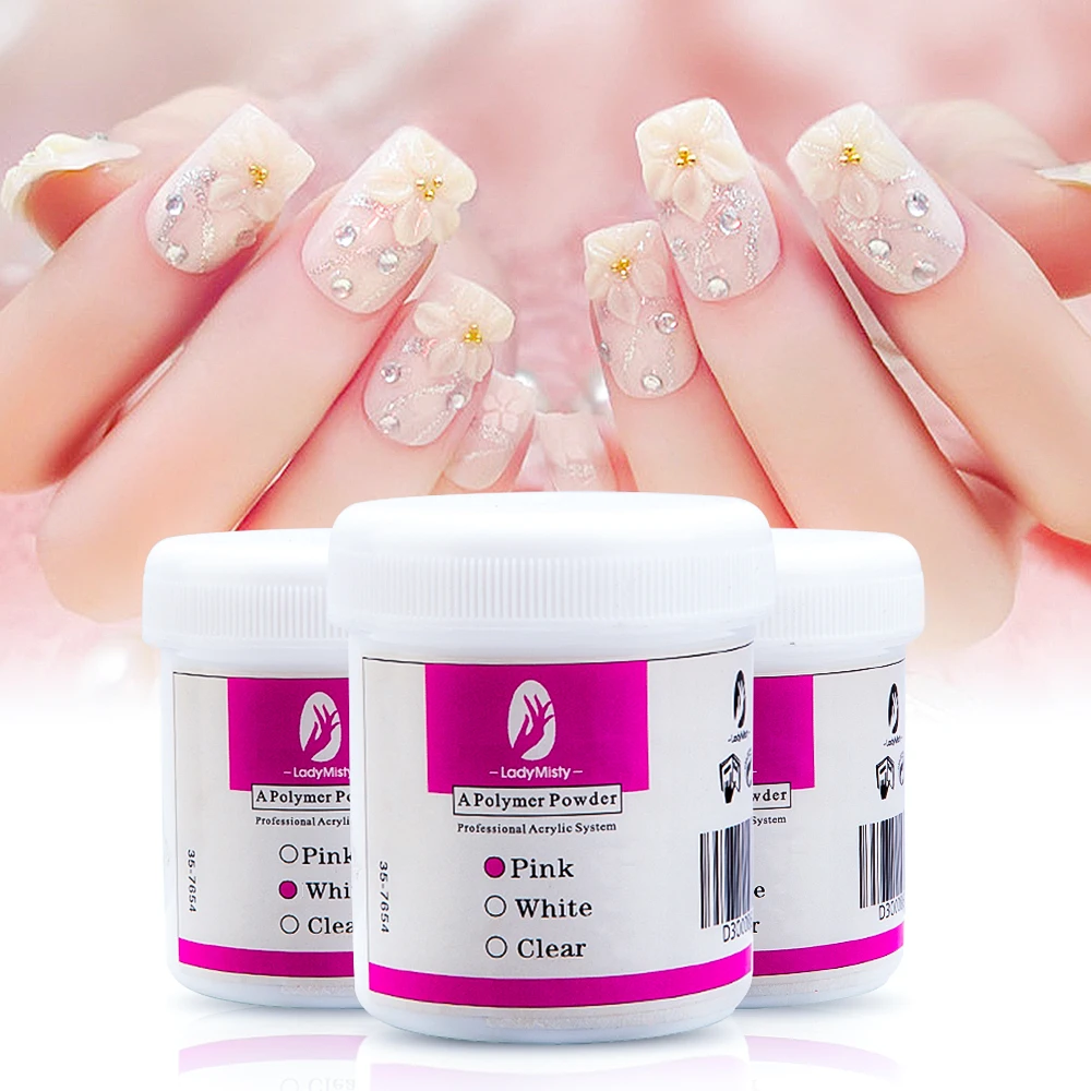 120 г акриловый порошок жидкий прозрачный розовый белый кристаллический для