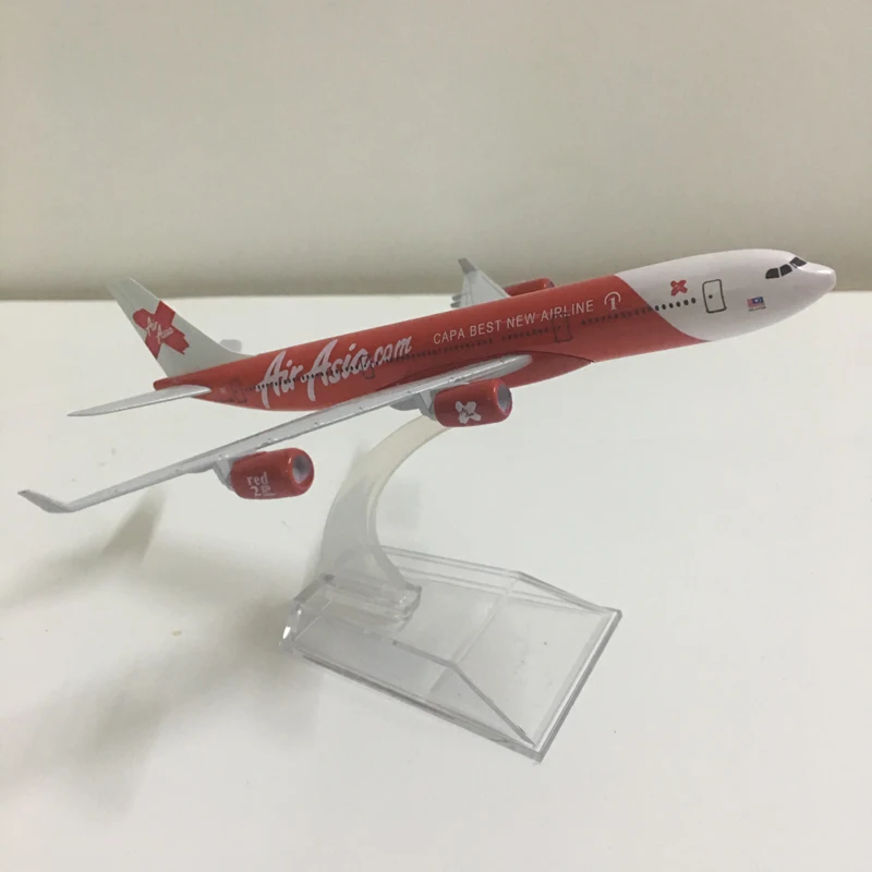 Джейсон пачка 16 см Air Asia Аэробус 340 модель самолета Модель аэроплана самолет 1:400
