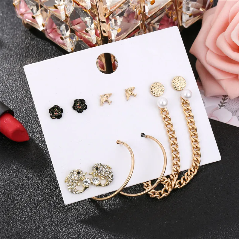 Модный Комплект сережек для женщин и девочек с длинной кисточкой 6 пар/набор