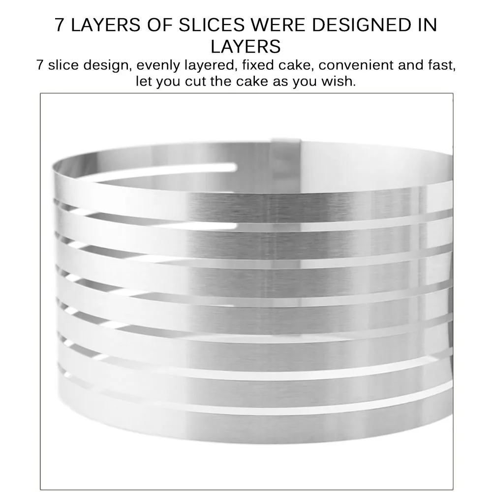 Нержавеющая сталь Регулируемый Слои торт овощерезка набор мусс формы нарезки