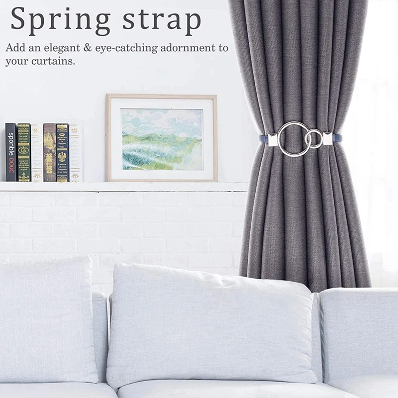 

Curtain Straps, Alloy Curtain Hanging Curtains, Modern Minimalist Style with Knots on the Back of the Curtain,2 Pieces
