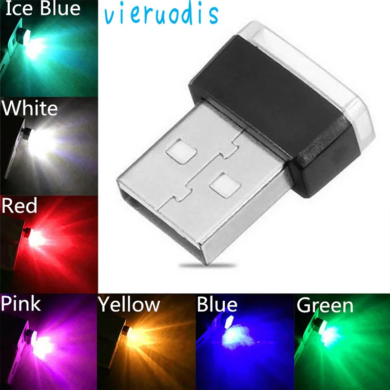 Мини USB атмосферная лампа Красочный светодиодный ночник декоративный светильник