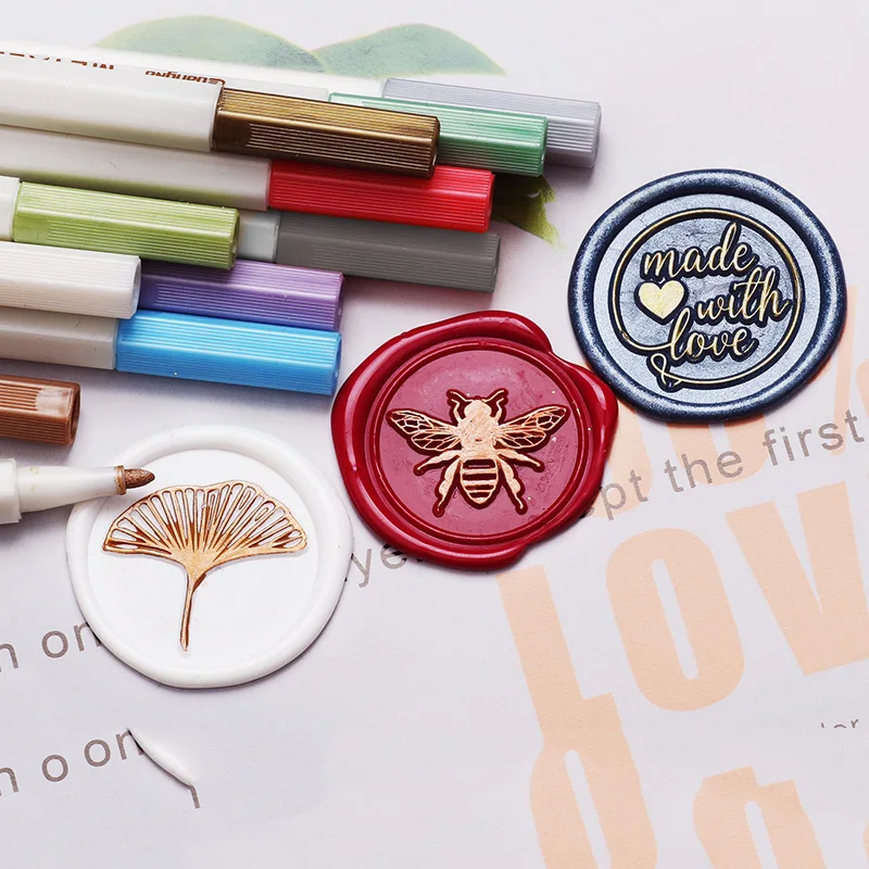 Восковая печать маркерная ручка 10 шт./лот декоративная воска металлическая