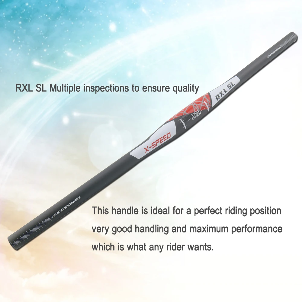 RXL SL руль для велосипеда Mtb 31 8 мм горного углеродный 3K матовый красный 680/700/720/740/760