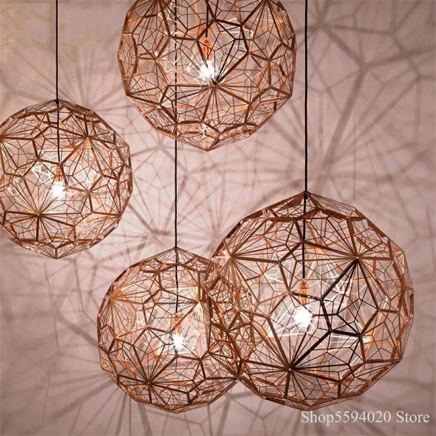 Постмодерн подвесные светильники художественный шар из нержавеющей стали