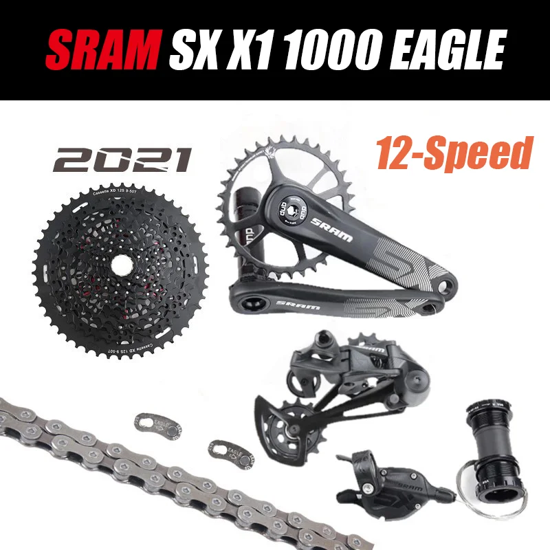 

2021 SRAM SX X1 1000 Eagle 12 Скоростей DUB 175 170 мм триггерный переключатель передач задний переключатель шатуны SZ кассета K7 9-50T XD-привод