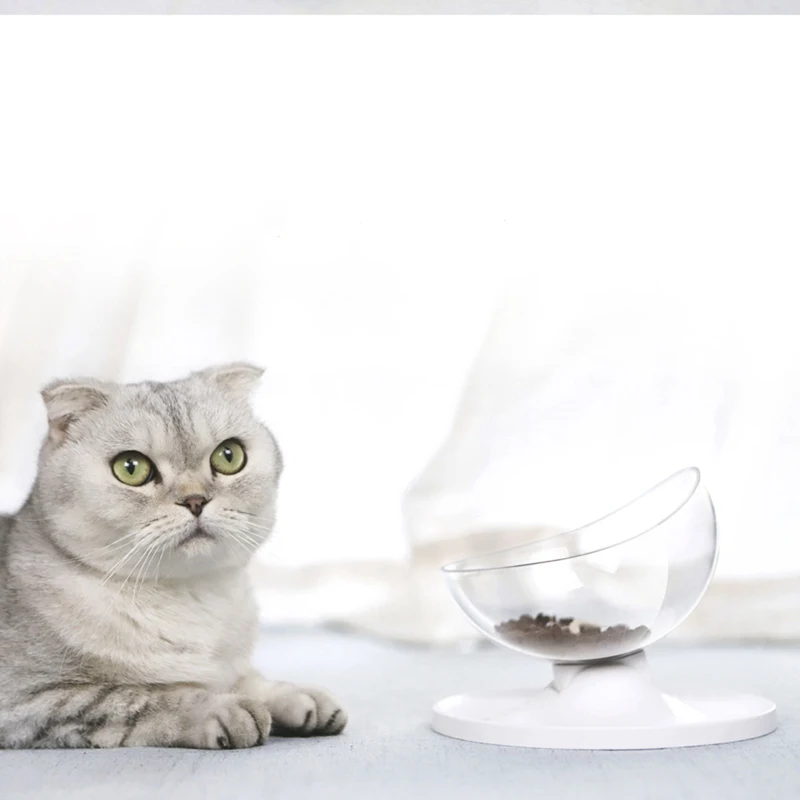Pet Cat Dog Feeder Adjustable Multi-Angles Snacks Bowl with Anti-slide Rubber Foot Mat Food Supplies | Дом и сад