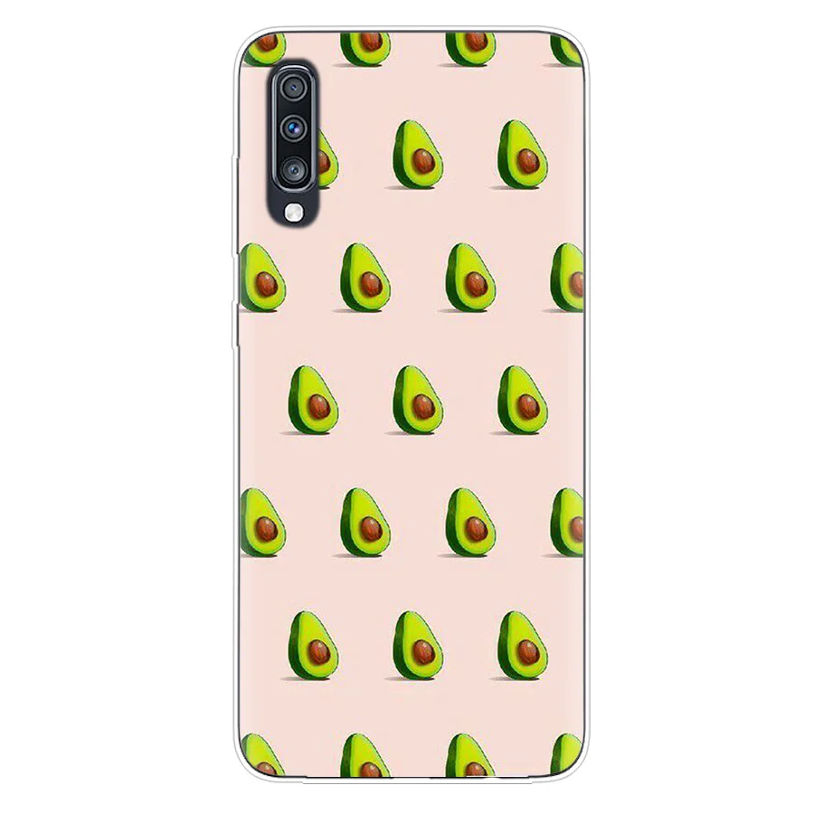 

Funny Avocado Soft Case For Samsung A70 A50 A71 A10 S10 Plus A51 S21 Ultra A20 A20E S20 FE S7 Edge S8 S9 S10E Note 20 Back Cover
