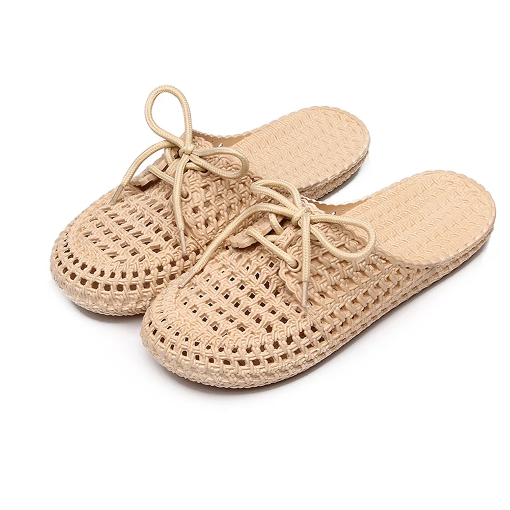 

Newly Comfortable Breathable Casual Slippers Closed Toe Hollow out Women Slippers Flat Sandals