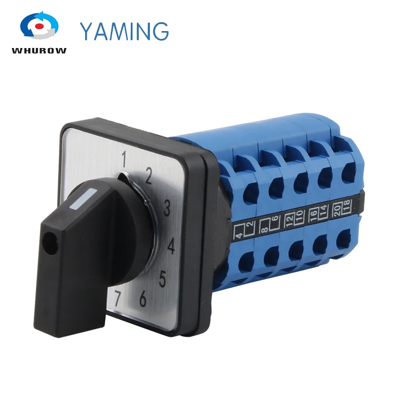 LW26 20/5 поворот 10 позиций 5 секционный однопроводный переключатель цепи питания