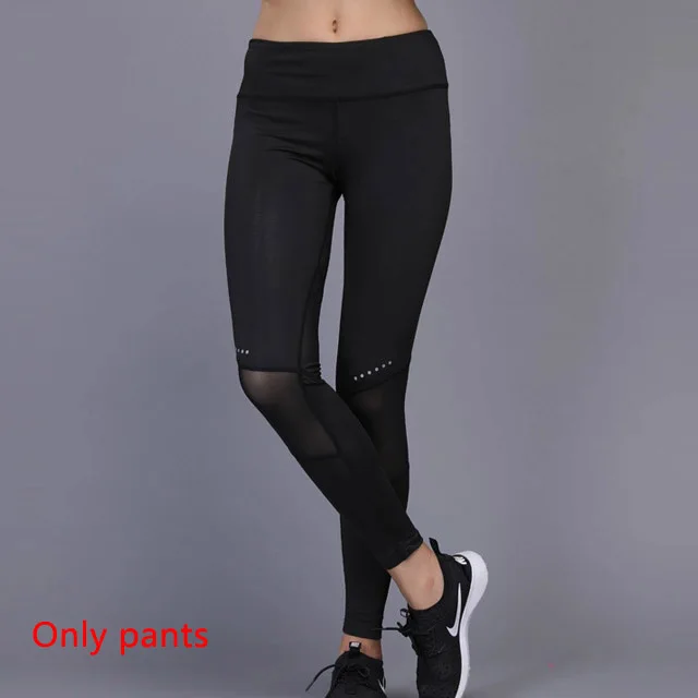 Black Pants Комплект для йоги OLOEY из 2 предметов, одежда для спортзала, фитнеса, теннисная рубашка+ штаны для бега, облегающие Леггинсы для йоги и тренировок, спортивная одежда для женщин - Цвет: Black Pants