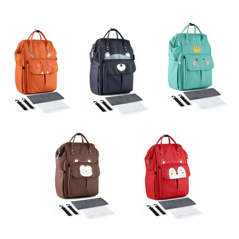 

Mummy Nappy Diaper Maternity Large Capacity Baby Care Nursing Backpack with Changing Mat Stroller Straps Wet Bag